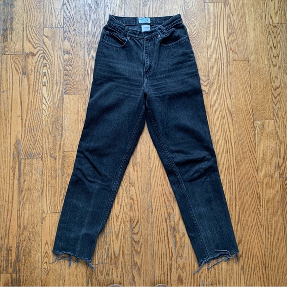 BLACK HIGH WAISTED VINTAGE JEANS - Picture 2 of 3